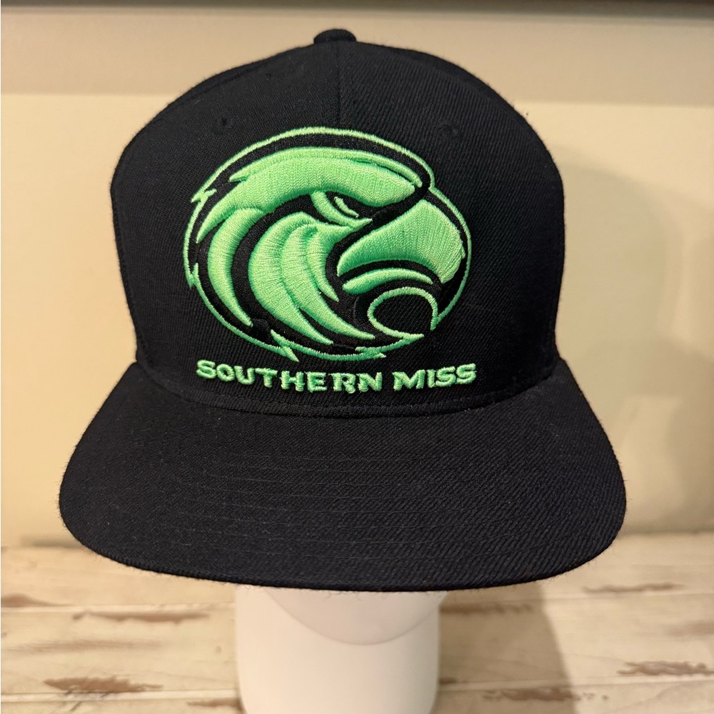 Black and Green Embroidered Southern Miss Cap